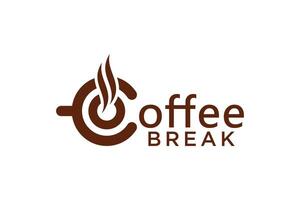 café logotipo Projeto com simples conceito vetor