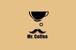 senhor.café logotipo Projeto com moderno conceito vetor