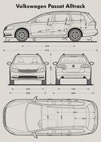 2012 vw passat alltrack carro projeto vetor