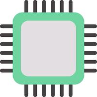 ícone plano de CPU vetor