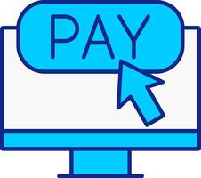 conectados Forma de pagamento azul preenchidas ícone vetor