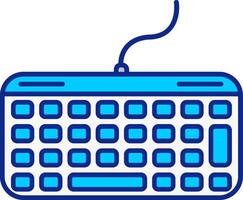 teclado azul preenchidas ícone vetor