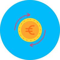 euro plano círculo ícone vetor