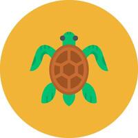tartaruga plano círculo ícone vetor