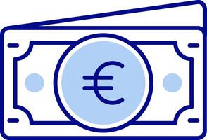 ícone cheio de linha do euro vetor