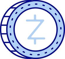 zcash linha preenchidas ícone vetor