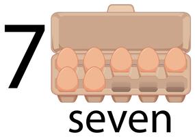 Sete ovos na caixa