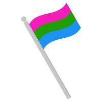 polissexual orgulho bandeira. lgbtq bandeira dentro forma vetor