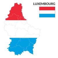 Luxemburgo mapa. mapa do Luxemburgo com Luxemburgo bandeira vetor