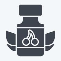 ícone vitaminas. relacionado para vegano símbolo. glifo estilo. simples Projeto editável. simples ilustração vetor