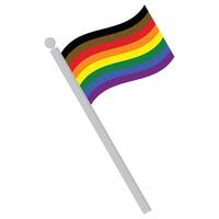 orgulho bandeira em mastro. lgbt orgulho bandeira vetor