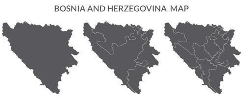 Bósnia e herzegovina mapa. mapa do Bósnia e herzegovina vetor