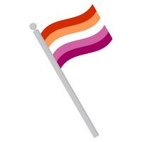 lésbica orgulho bandeira. lgbt símbolo dentro forma. vetor