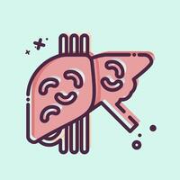 ícone cirrose. relacionado para hepatologista símbolo. mbe estilo. simples Projeto editável. simples ilustração vetor