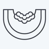 ícone abóbora. relacionado para vegano símbolo. linha estilo. simples Projeto editável. simples ilustração vetor