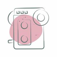 ícone rádio. relacionado para hipster símbolo. cor local estilo. simples Projeto editável. simples ilustração vetor