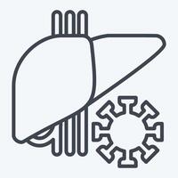 ícone covit. relacionado para hepatologista símbolo. linha estilo. simples Projeto editável. simples ilustração vetor