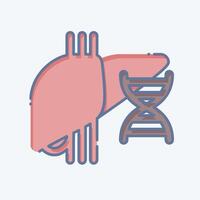 ícone fígado cistos. relacionado para hepatologista símbolo. rabisco estilo. simples Projeto editável. simples ilustração vetor