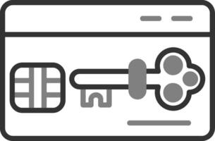ícone de vetor de cartão-chave