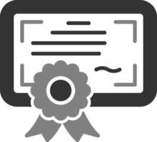 ícone de vetor de certificado