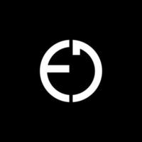 modelo de design do estilo da fita do círculo do logotipo do monograma ec vetor
