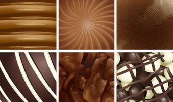 Six Delicious Chocolate DifferenTipo vetor