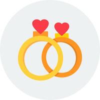 ícone de vetor de anéis de casamento