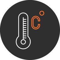 Celsius azul preenchidas ícone vetor