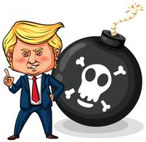 Presidente dos EUA Trump com bomba