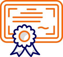 ícone de vetor de certificado