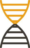 dna glifo dois cor ícone vetor