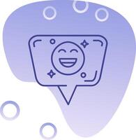 emoji gradiente bolha ícone vetor