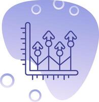 crescer acima gradiente bolha ícone vetor
