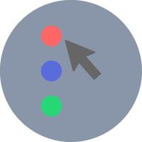 opção plano círculo ícone vetor