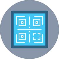 qr plano círculo ícone vetor