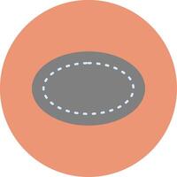 oval plano círculo ícone vetor