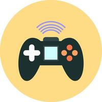 controle de video game plano círculo ícone vetor