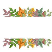 folhas, folhagem, natureza, vegetação, design de banner vetor