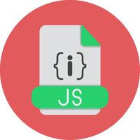 js formato plano círculo ícone vetor