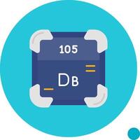 dubnium grandes círculo ícone vetor