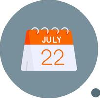 22º do Julho grandes círculo ícone vetor