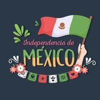 dia da independência do México vetor