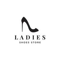 na moda estilo mulheres Alto salto sapatos logotipo modelo design.logotipo para negócio, sapato loja, moda, modelo, beleza. vetor