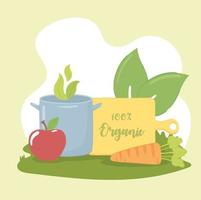 comida orgânica e natural vetor