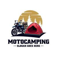 aventura motor acampamento logotipo vetor