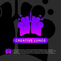 pulmões ícone para rede ou aplicativo vetor