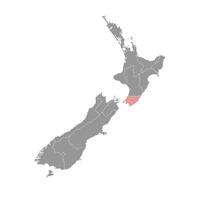 Wellington região mapa, administrativo divisão do Novo zelândia. vetor ilustração.