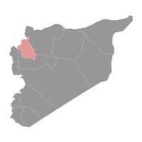 idlib governadoria mapa, administrativo divisão do Síria. vetor ilustração.
