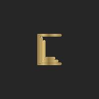 alfabeto cartas iniciais monograma logotipo cl, lc, eu e c vetor