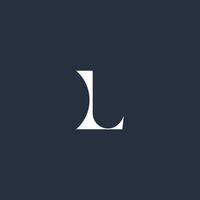 alfabeto cartas iniciais monograma logotipo ll, eu vetor